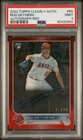 2022 Topps Clearly Authentic #CAA-RD Reid Detmers Red Auto PSA 9 #/50 RC Angels