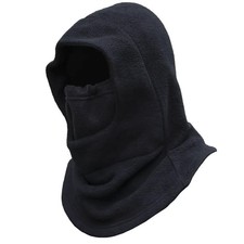 Black warm fleece balaclava, winter balaclava insulated with fleece with reg