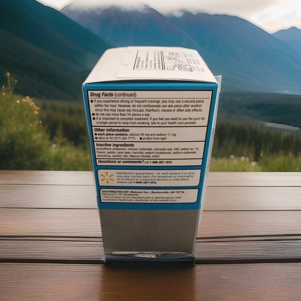 Nicotina recubierta Equate Polacrilex sabor fresco menta 4 mg 100 quilates caducidad 04/2027 Foto 4 de 4