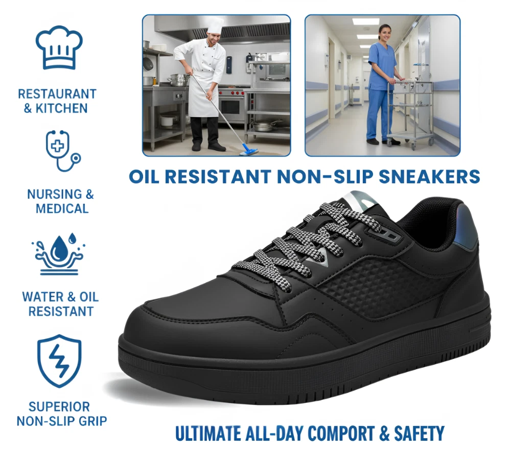 Slip Resistant Work Shoes Men Women Waterproof Non-Slip Chef Food Service Nursin
Opens in a new wind