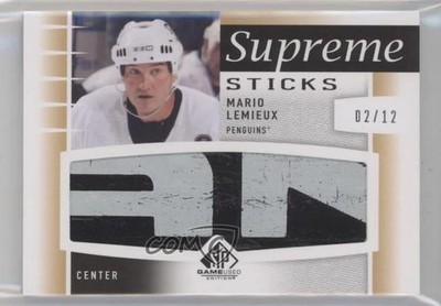 2013-14 SP Game Used Edition Supreme Sticks 2/12 Mario Lemieux #SS-ML HOF 2d8