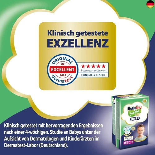 Babylino Sensitive Cotton Soft Windeln Größe 8, Pants XXL (20+ kg), 14 Stück - Bild 8 von 10