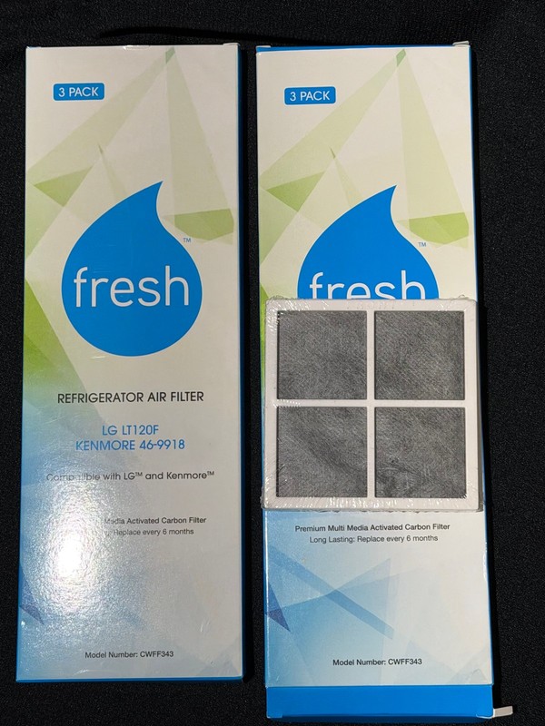 4  Fresh Air Replace Refrigerator Air Filter New For LG LT120F Kenmore 46-9918