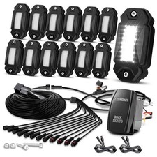 R2 Pure White Rock Lights Kit with Roker Switch Wire R2 Rock Light 12PCS RK