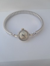 Vintage 1950's 14k Omega Ladymatic self-winding faceted crystal watch Pristine! 8