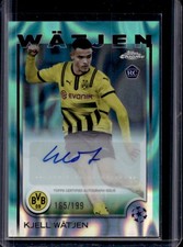 2024-25 Topps Chrome UEFA Kjell Watjen Auto RC Aqua Lava Refractor Rookie #/199