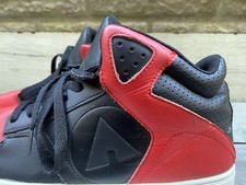 Airwalk Thrasher Red and Black Faux Leather Mid top Skate Trainers Size 11 45