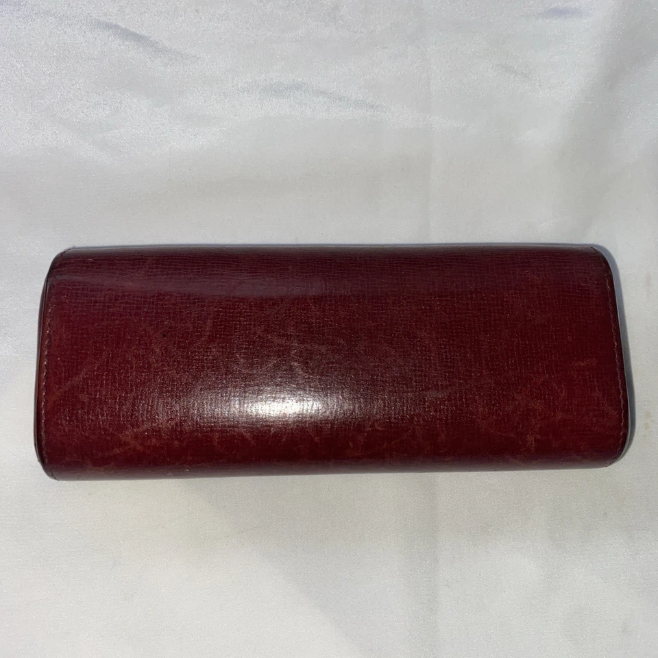 Винтажный кожаный чехол для очков Cartier Must de Cartier для мужчин и женщин, Бордо - Изображение 3 из 4