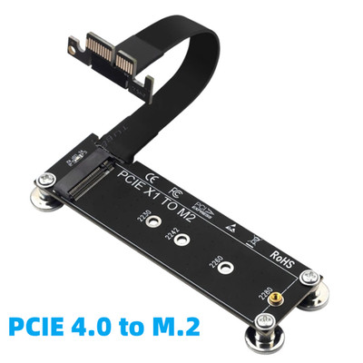 PCIe 3.0 4.0 X1 to M.2 NVMe SSD Riser Card Magnetic Adapter Extension Cable 10CM