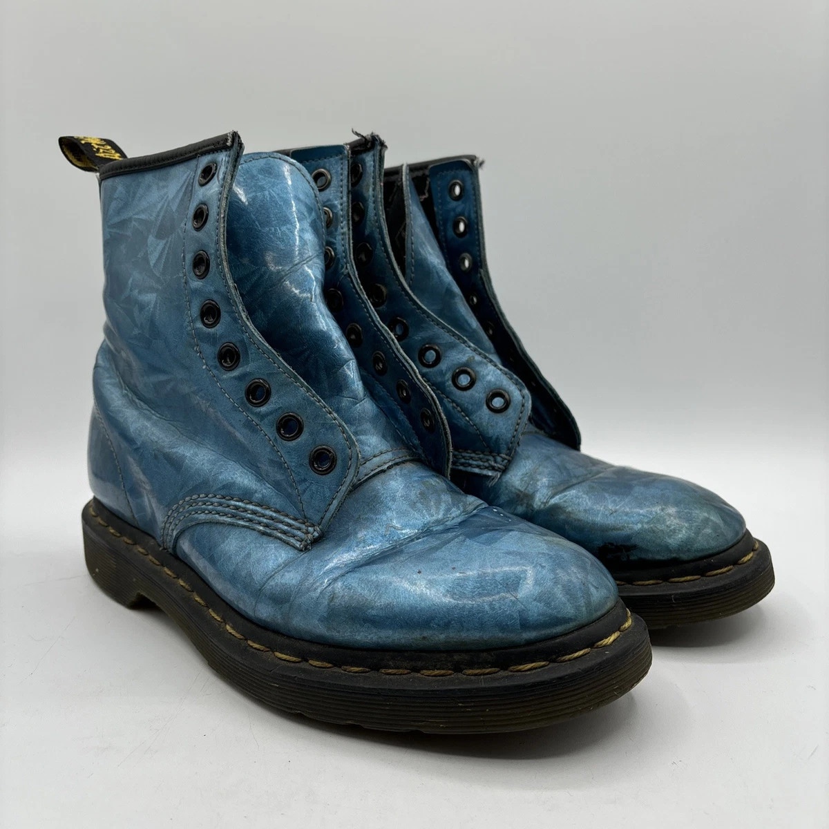 Dr. Martens Low (1-1.9 in) Heel Height Blue Boots for Women for