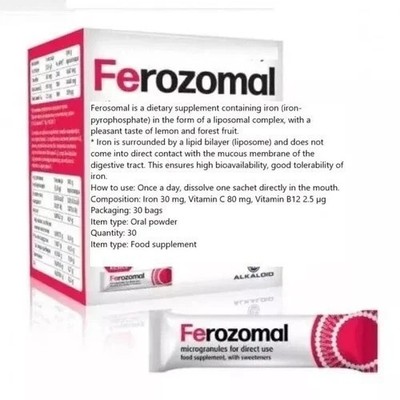 Ferozomal 30 Sachets   Liposomales Eisen + Vitamine (Iron Supplement)