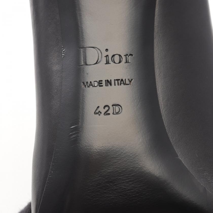Christian Dior Pumps Heel Leather Black EU42/US12 116640c thumbnail 16
