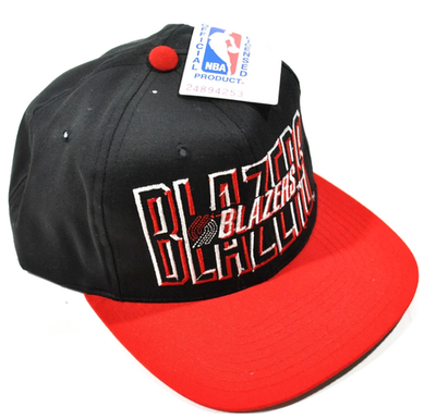 #ad Vintage Portland Trail Blazers NBA 90s Basketball Black Red Snapback $16.80