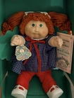 Cabbagepatch Kids 1985 Vintage. Red Hair Girl with Green Eyes and pigtails
