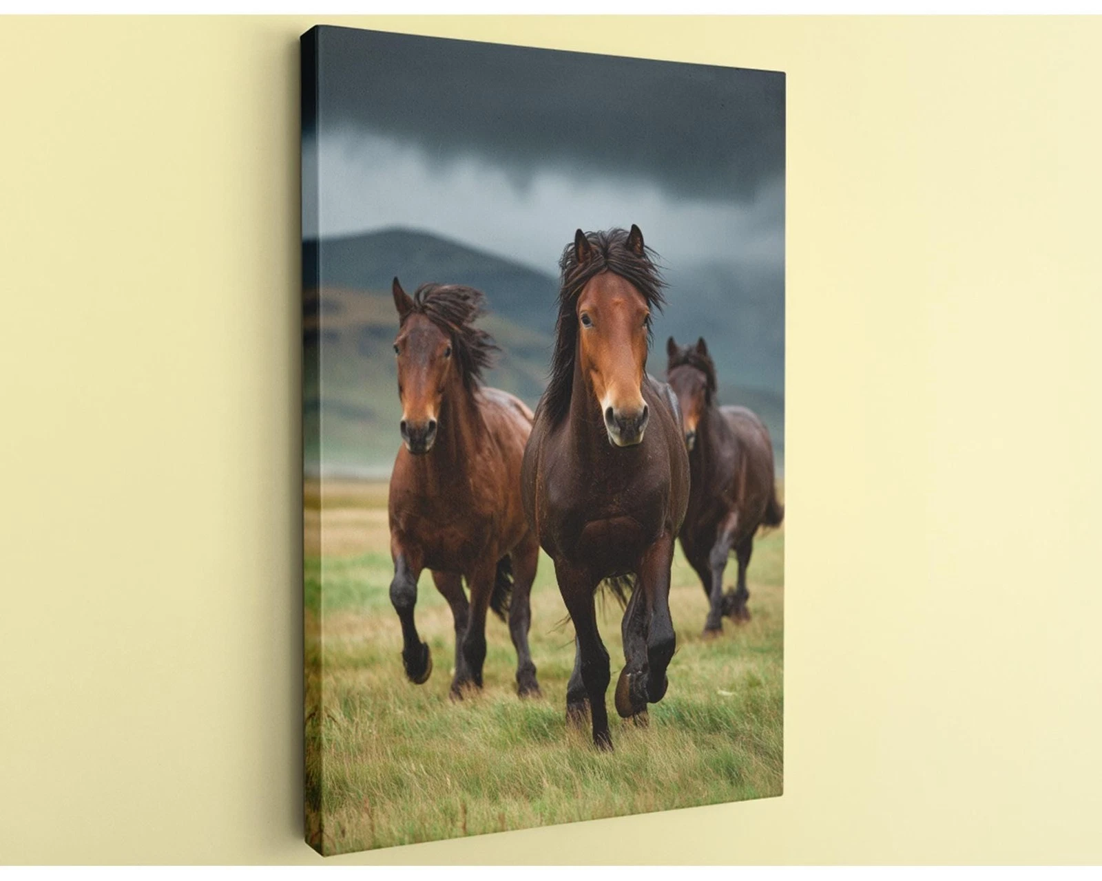 Running Horses Canvas Print Wild Brown Stallions Rustic Farmhouse Wall Art
Opens in a new window or