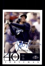 Signed Baseball Card Auto 2003 Upper Deck 40-Man #430 Scott Podsednik Brewers
