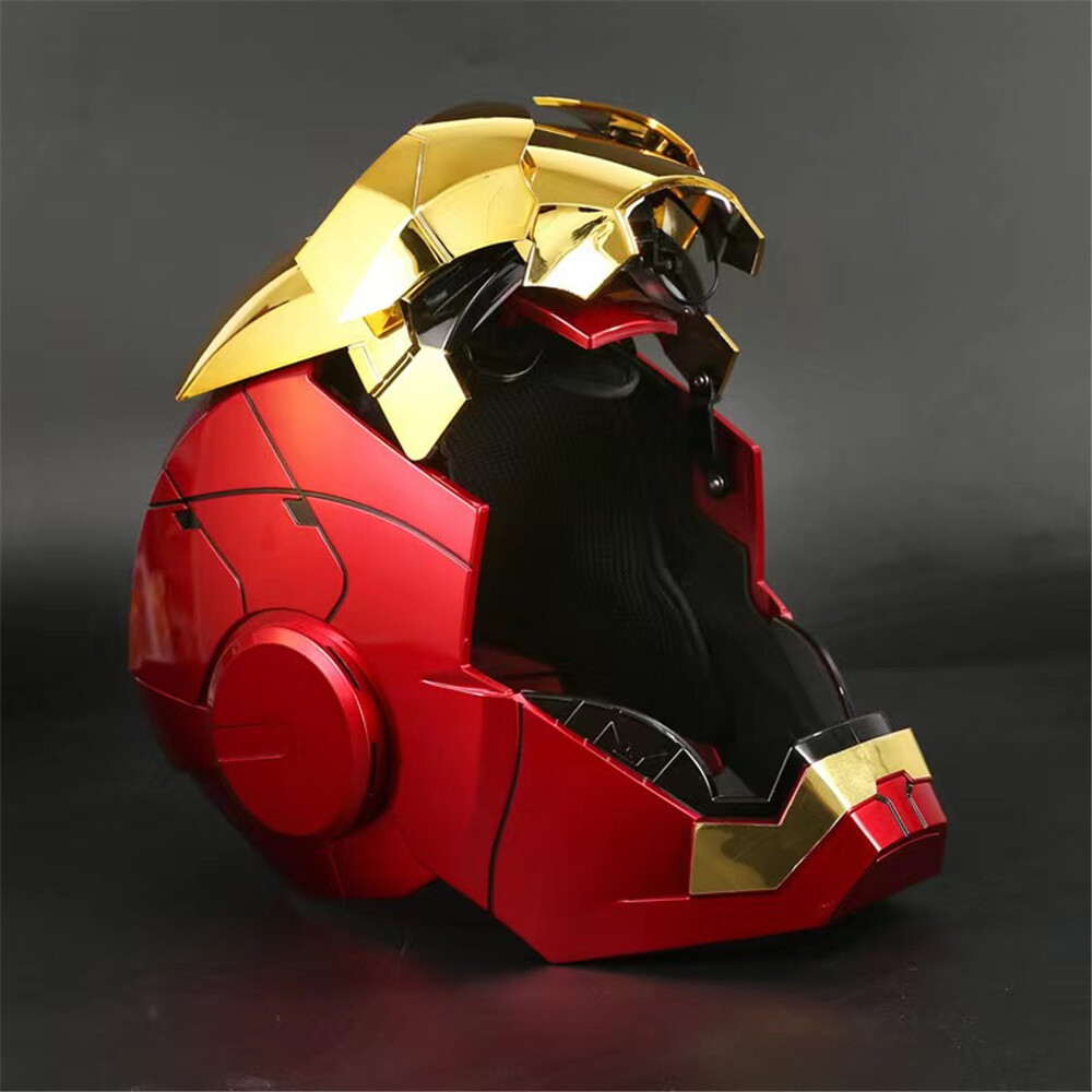 AUTOKING Iron Man MK5 Helmet Gold Ver 1:1 Wearable Voice