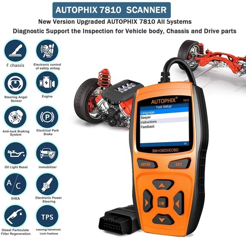 AUTOPHIX 7810 Car OBD2 Scanner All System SAS TPMS Oil EPB Code Reader Scan Tool - Picture 2 of 11