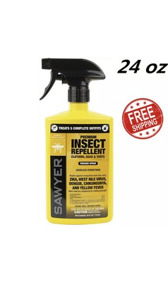 NEW SAWYER PRODUCTS PREMIUM PERMETHRIN CLOTHING INSECT REPELLENT PUMP SPRAY 24oz