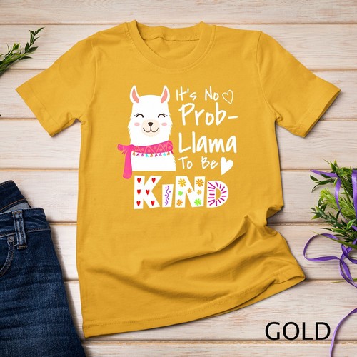 Unity Day Orange No Prob-Llama Be Kind Anti Bullying T-Shirt Unisex T-shirt - Picture 4 of 15