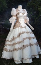 Elegant Wedding Dresses Puffy Long Sleeves Lace-up Corset Princess Bridal Gowns