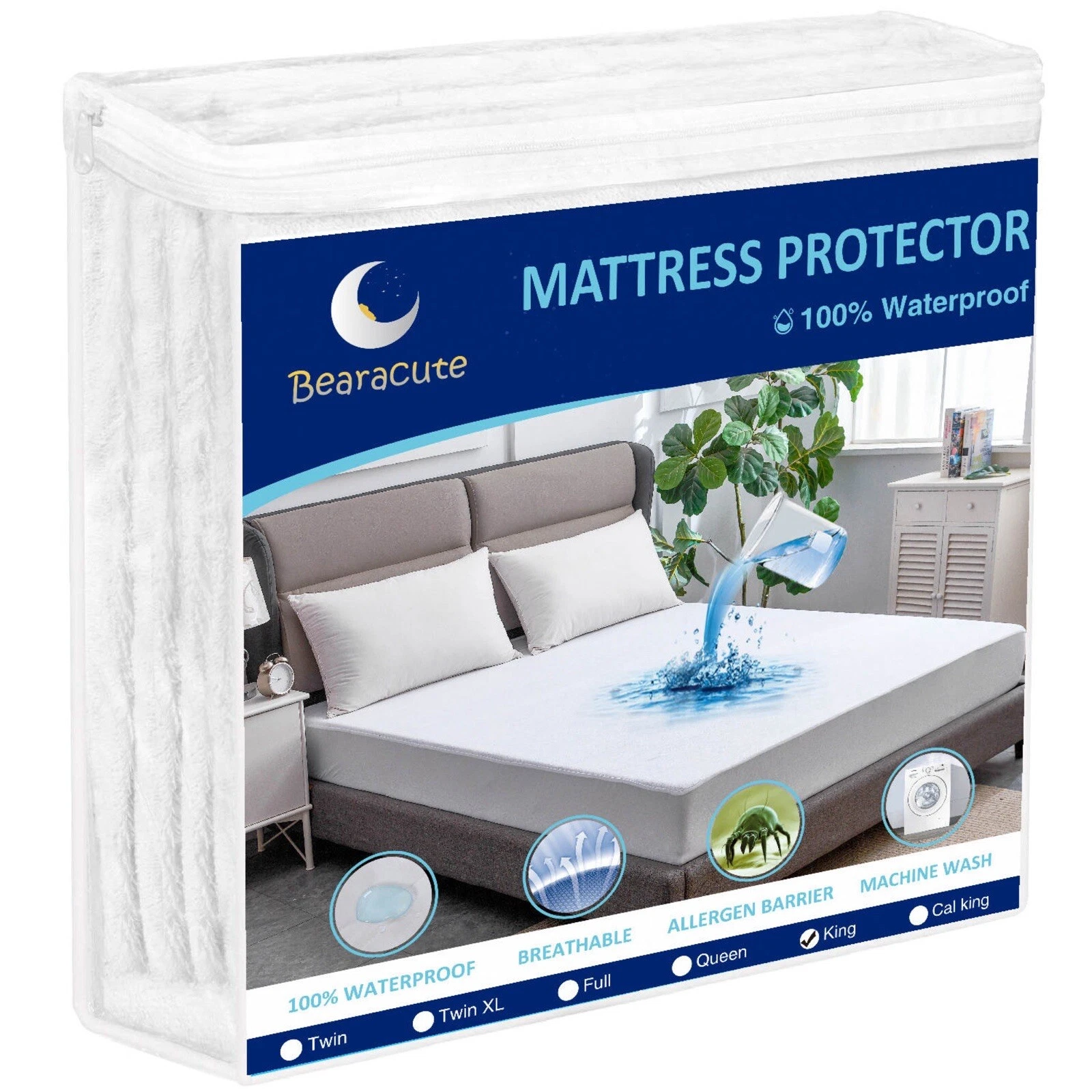 Waterproof mattress cover protector Cotton Terry