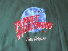 Vintage 90s Planet Hollywood New Orleans Sweatshirt Dark Green Made in USA