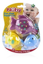 Nuby 3 Pack Fun Fish Squirters Bath Toys For Baby