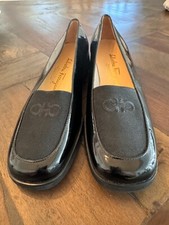 Salvatore Ferragamo Gancini Mesh Leahter Loafers Left Foot 7 B right Foot 6 B