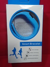 FITNESS TRACKER Smart Bracelet: Monitors Steps, Calories  More - Bright Blue