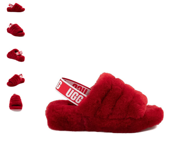 red ugg slippers