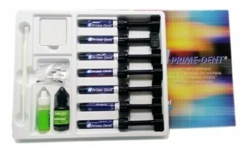 Комплект из 7 гибридных композитных шприцев Prime Dent Visible Light Cure - Изображение 2 из 3
