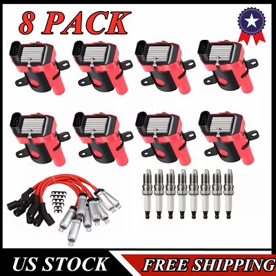 Round Ignition Coil Spark Plug Pack For Chevy Silverado GMC LS1 LS3 4.8 5.3 6.0L