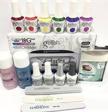 Harmony Gelish Kit C - 18G PLUS Lamp, Base Top Bond Oil, 6 Colors  FREE Gifts