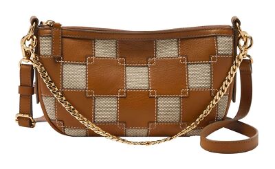 FOSSIL Jolie Shoulder Bag Umhängetasche Tasche Brown Patchwork braun beige Neu