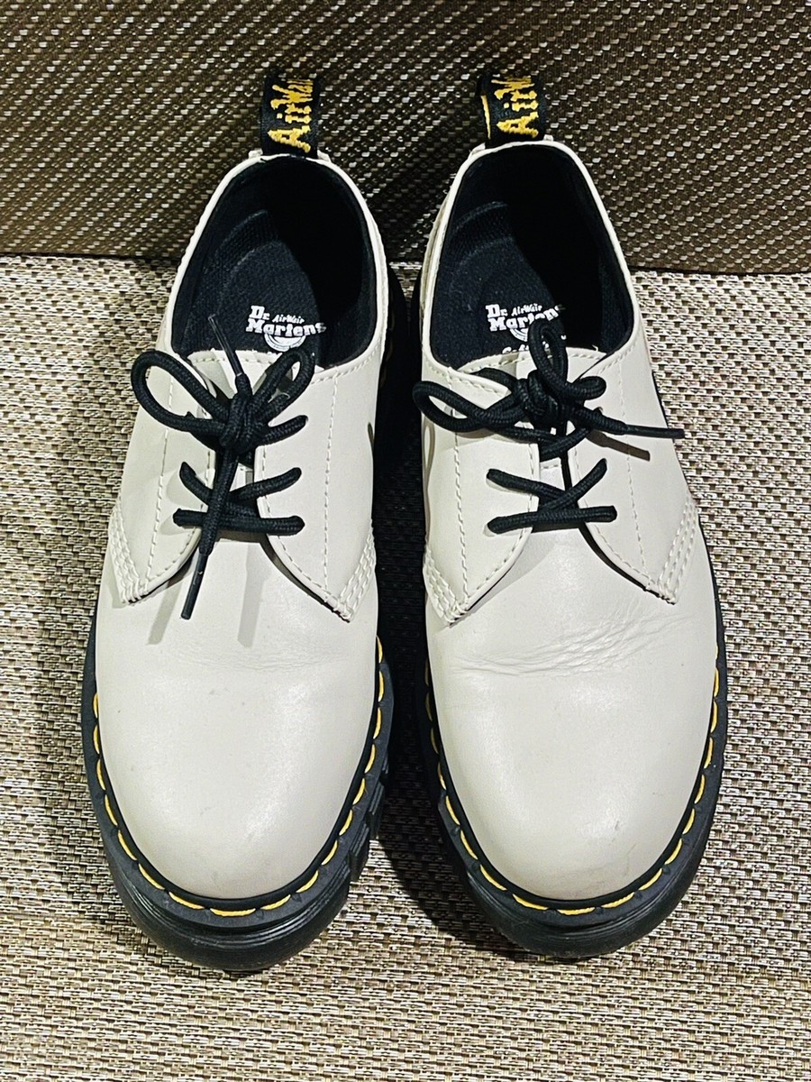 Dr Martens Audrick 3-EYE Shoe Cobblestone Grey Nappa Lux SIZE 7