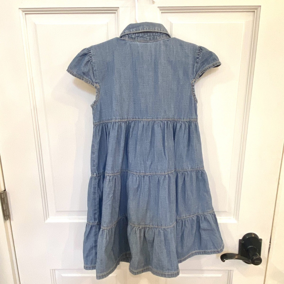 Robe Enfant Gymboree En Denim Avec Appliqué Papillon – Taille 4 – Occasion Très Bon état