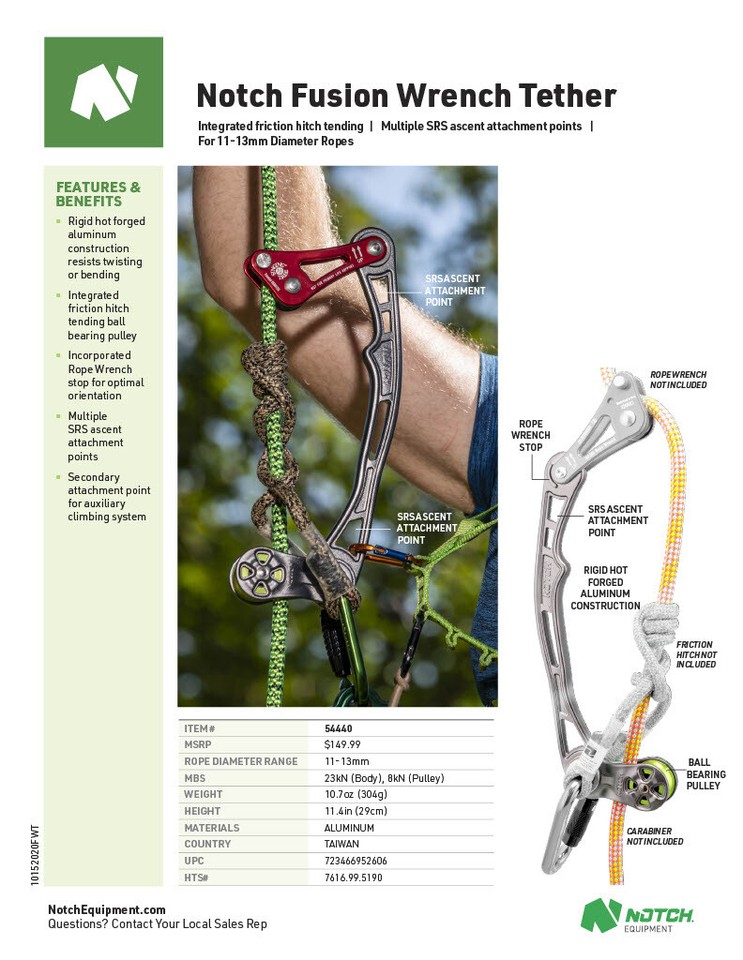 Notch Fusion Rope Wrench Tether Kit 54446 | eBay