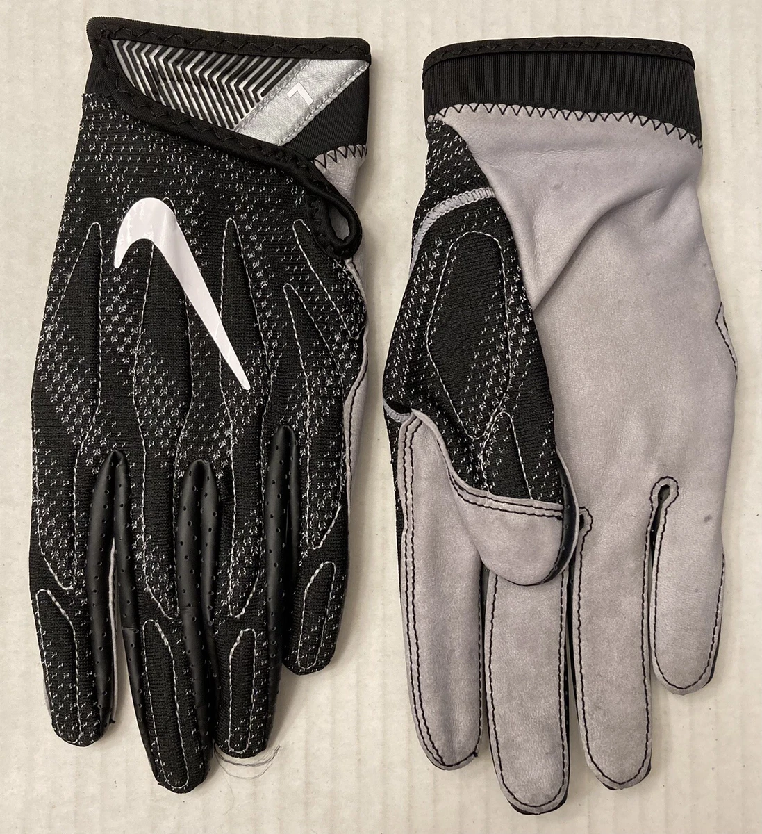 Perfecto zoo patrocinador NIKE Superbad 4.0 PROMO Leather Football Gloves PGF454-010 Black  (MEN&#039;S LARGE) L | eBay