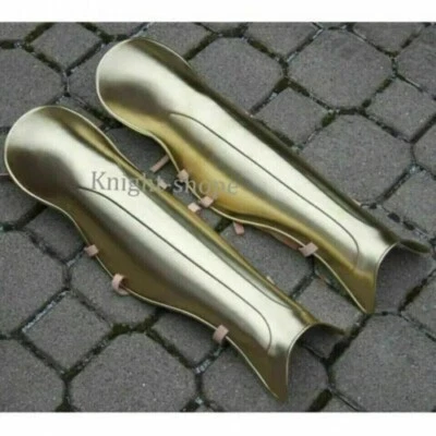 Medieval Greek Golden Leg Guard Armor Greaves Battle Plate Best Christmas Gift - image 1 of 4
