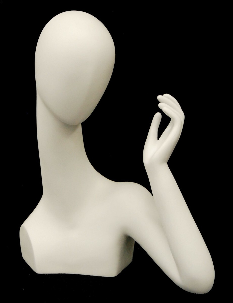 Adult Matte White Female Faceless Fiberglass Fashion Mannequin
