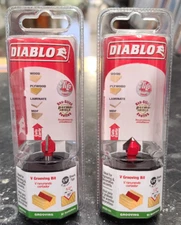 BRAND NEW - Diablo DR20104 1/4" V Grooving Bit - (LOT OF 2) FREE SHIPPING