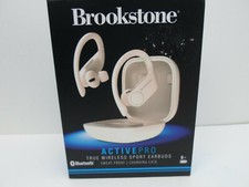 Brookstone Activepro Sports fit Earbuds White BSTWS17WH WHITE  O15665-2 JO