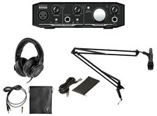 Mackie 1-Person Podcast Podcasting Recording Kit w/EM-89D Mic Boom Headphones