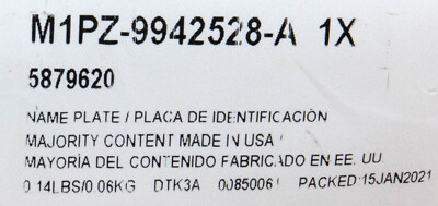 OEM NEW 2021 Ford Bronco Sport Liftgate Name PlateEmblem WHITE