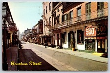 Postcard Bourbon Street - New Orleans, Louisiana Posted
