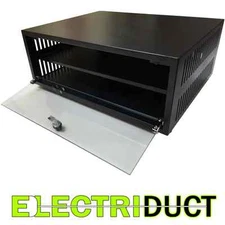 2U E-Pro Series Surface Mount Cabinet Rack Enclosure - Black - Electriduct