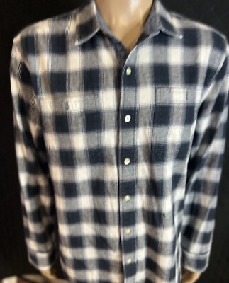 Levi's Shirt Mens Size XL Blue Plaid Button Down Long Sleeve 100% Cotton