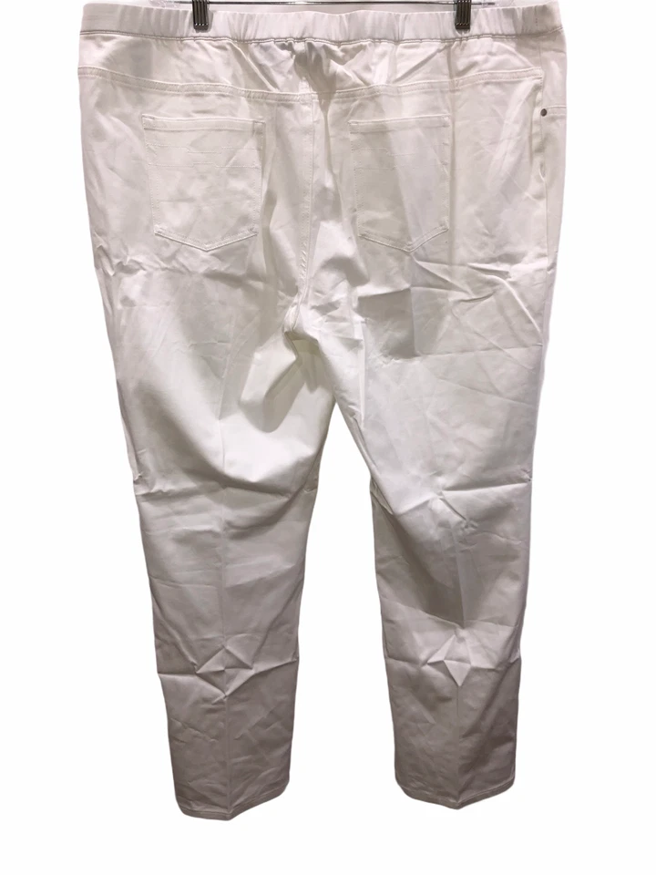 Pantalones H by Halston Regular Studio elásticos pierna recta blancos talla 4 Foto 2 de 2