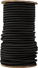 100' x 3/8"  Shock Cord Elastic Stretch BUNGEE Truck Tarp Tie Down BLACK 100 ft